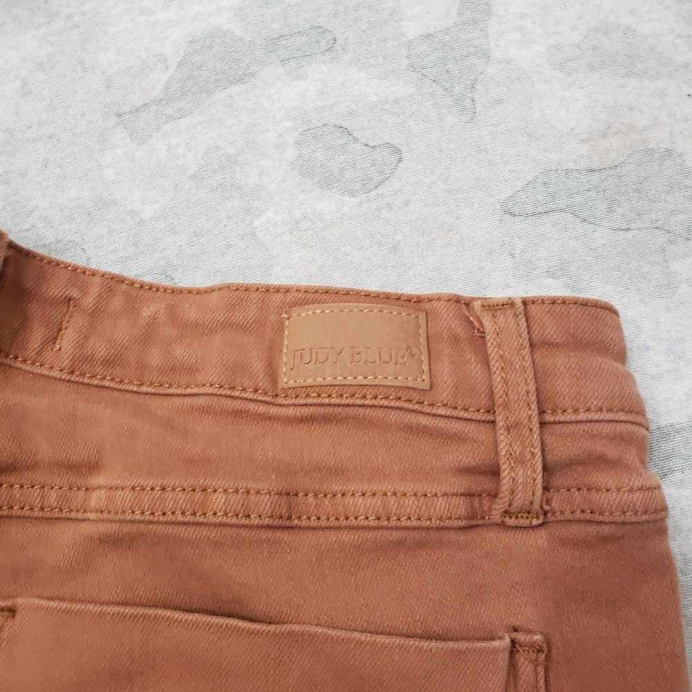 Judy Blue Pants Womens 15/32 Brown Slim Fit Pockets Workwear Carpenter - Picture 10 of 11
